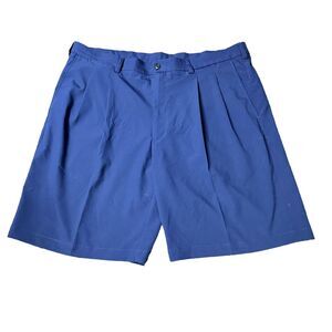 PGA Tour Golf Shorts Mens Size 40 Blue Pleated Athletic Performance Bottoms‎